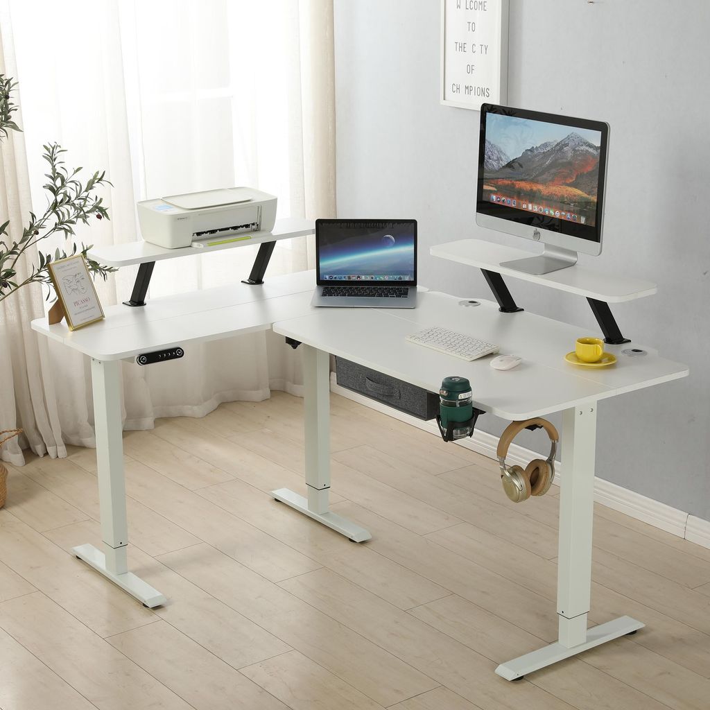 Radlove 160cm L-Schreibtisch Elektrisch Höhenverstellbar, Produktbild 