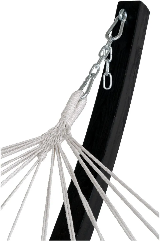 Hamac Tripoli gris noir confortable - Finis les maux de dos au jardin