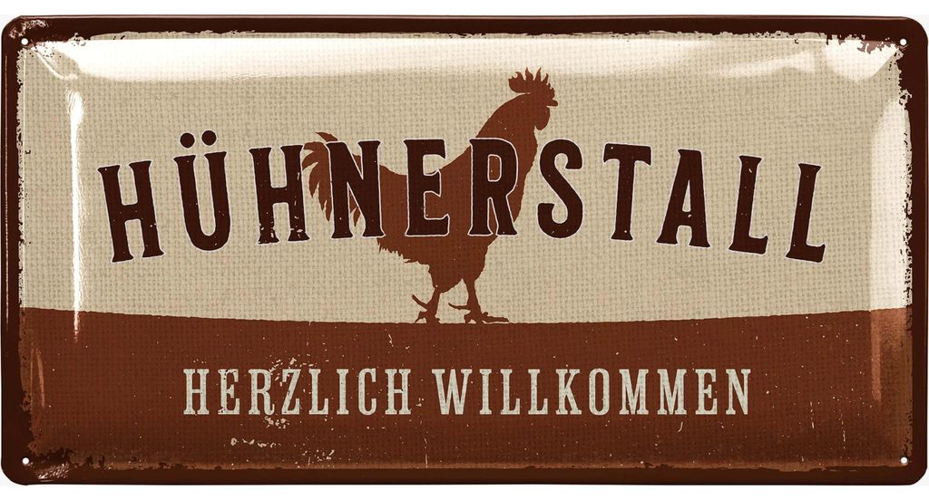 Blechschild HÜHNERSTALL Schild, Hühner Schild, Hühner Deko Produktbild 