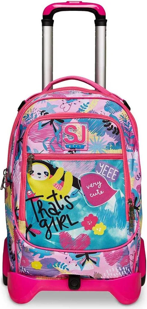 Sac à dos trolley Seven multicolore 34L à deux roues en polyester