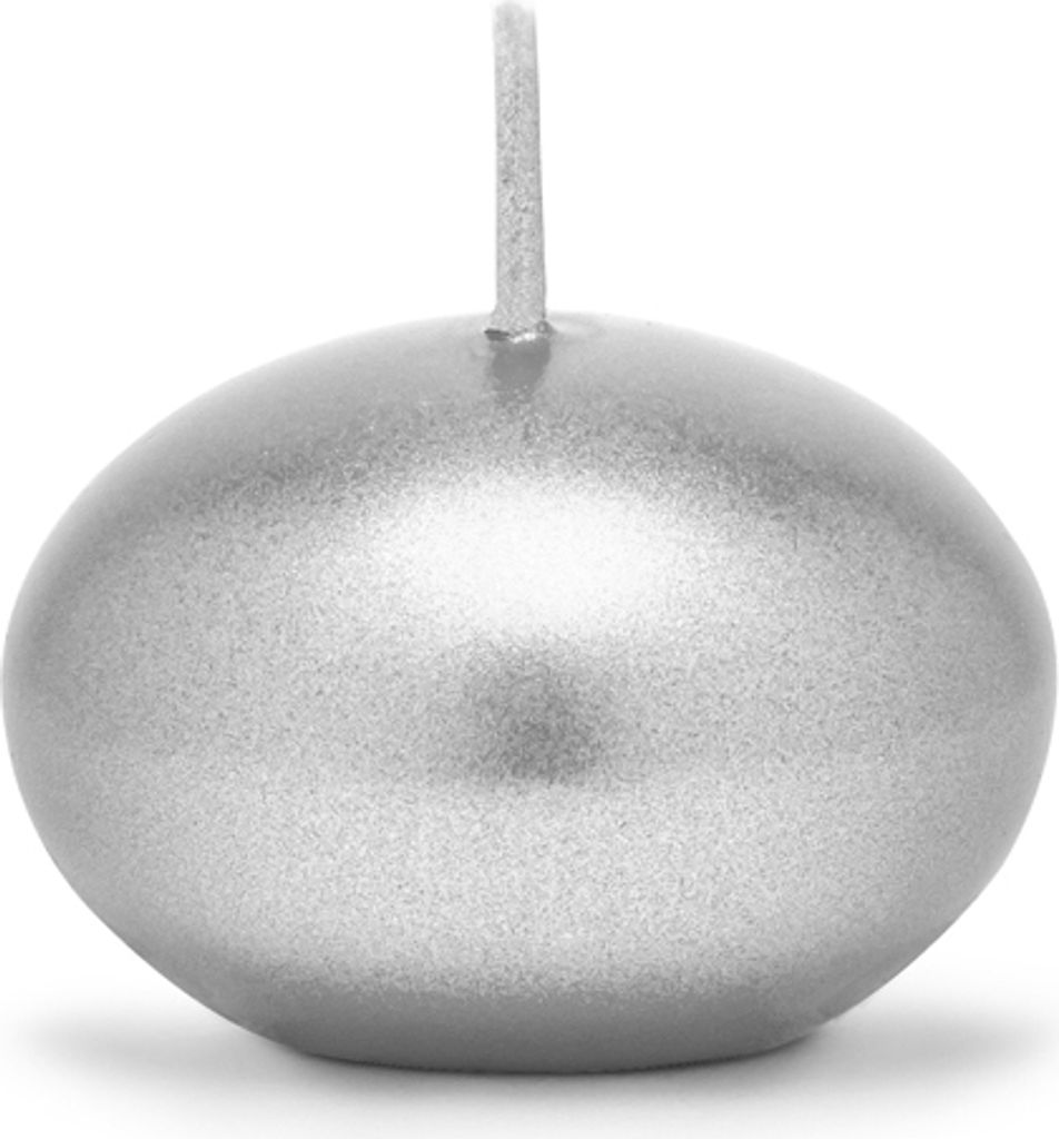 Schwimmkerzen, 4cm, 50er Pack, lange Brenndauer, Hochzeit Geburtstag , Farbauswahl:Metallic-silber