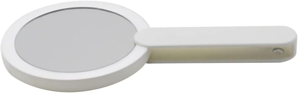 Runder, tragbarer LED-Schminkspiegel (1 Stück), Miniatur-Kosmetikspiegel mit Batteriebetrieb, praktisches Design für unterwegs, weiß