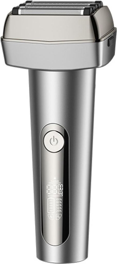 ZELURXX Elektrischer Rasierer Herren 5-Kopf Folienrasierer nass/trocken, LED Display, USB-C, Bart- & Präzisionstrimmer, wasserdicht, Reise-Locks, ...