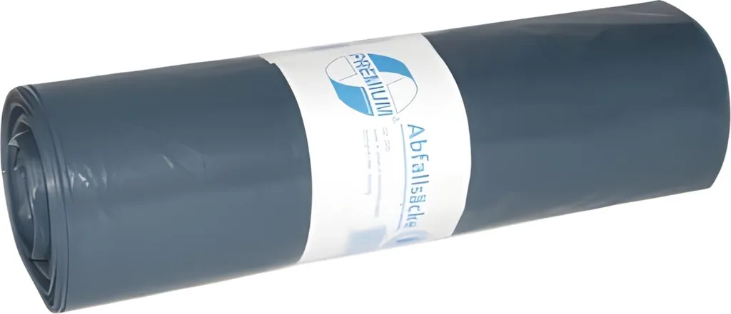 DEISS 10023 Sacs poubelle recyclés bleus 140L lot de 20 sacs épais