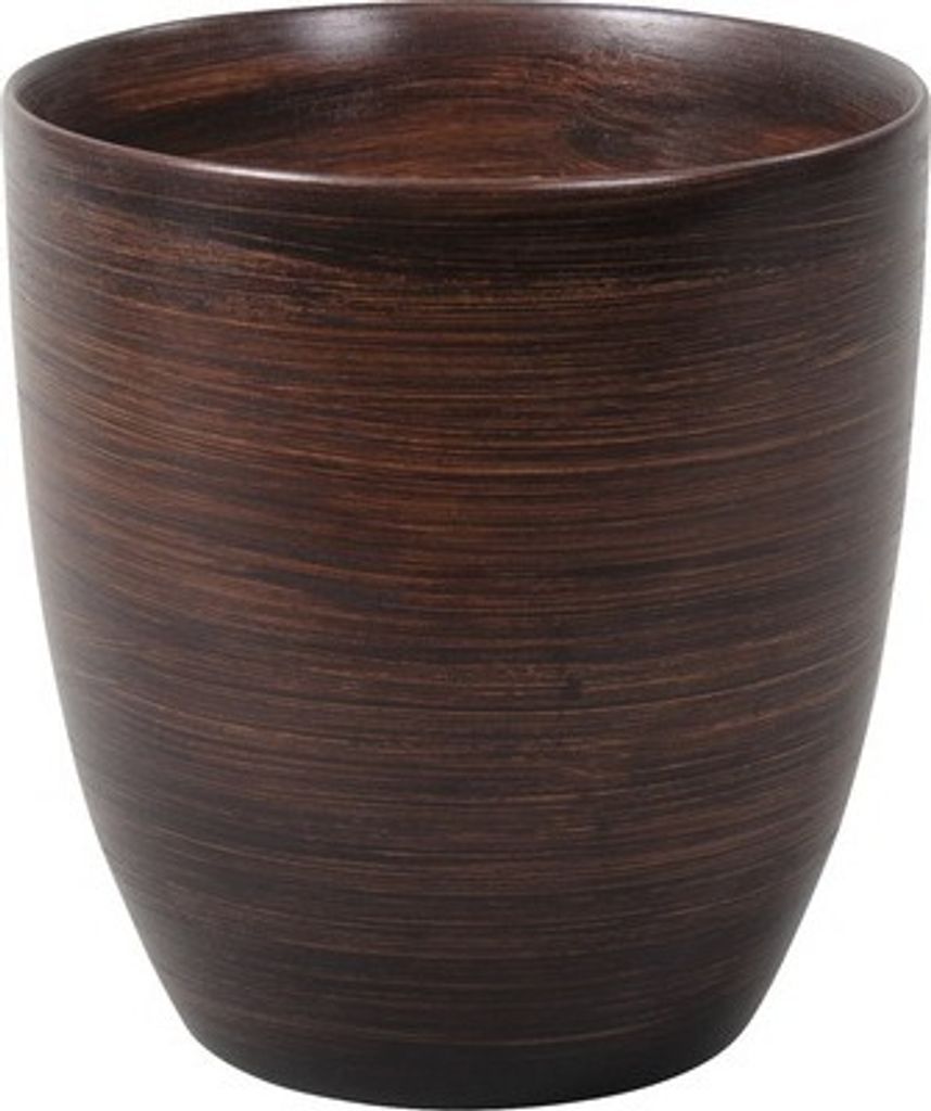 Obal na květináč KODET WOOD tmavě hnědý matný d13x14cm Obrázek produktu 