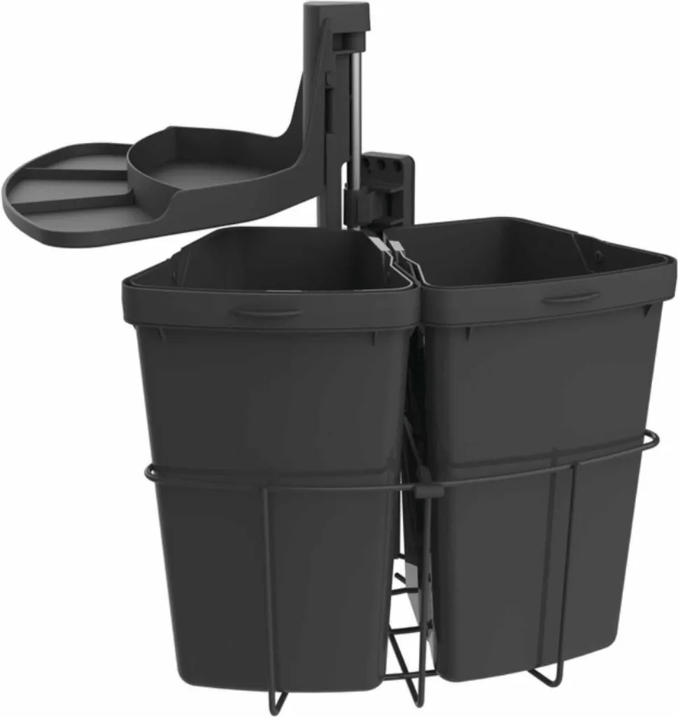 NABER Cabbi ® junior 2 anthracite - Poubelle de tri sélectif compacte