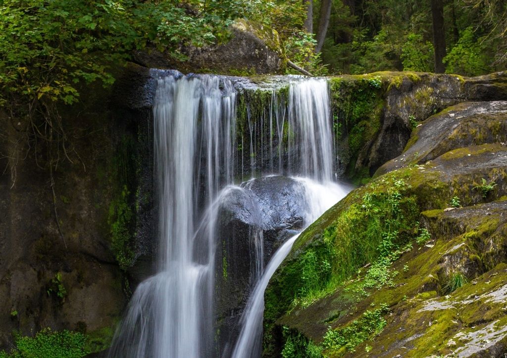 hansepuzzle 48006 - Wasserfall Puzzle, 260 Teile, Natur, 41,0 x 28,0cm mit hochwertiger Aufbewahrung, Kartonbox und wiederverschließbarem Beutel