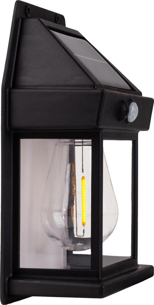 Applique LED, détecteur de mouvement, noir, H 17 cm Image du produit 