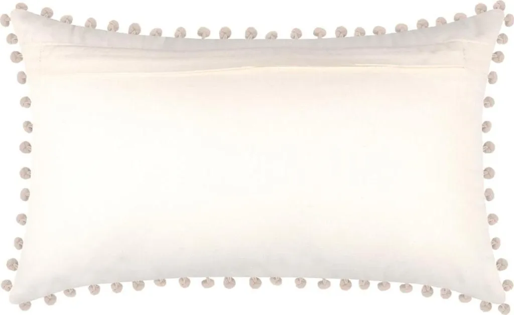 Petit coussin rectangulaire blanc SANCHEZ 30x50cm en coton véritable - 3