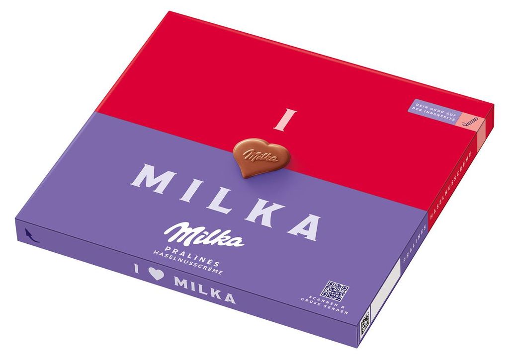 Milka I Love Pralinés Haselnusscrème 110g, 110 g, Produktbild 
