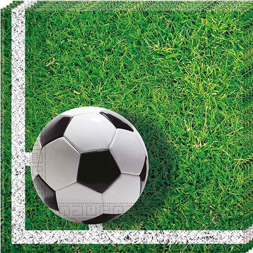 20 Fußball König Servietten 33cm