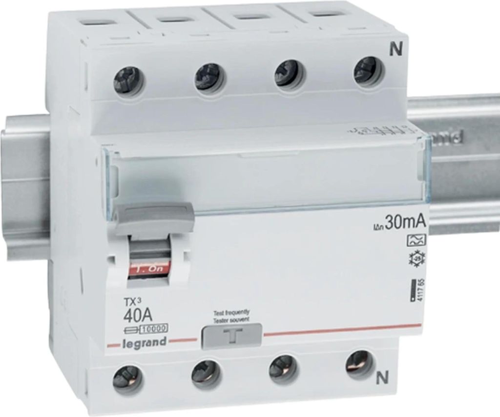 Disjoncteur différentiel Legrand type A, 10 kA, 40 A, 4 Image du produit 