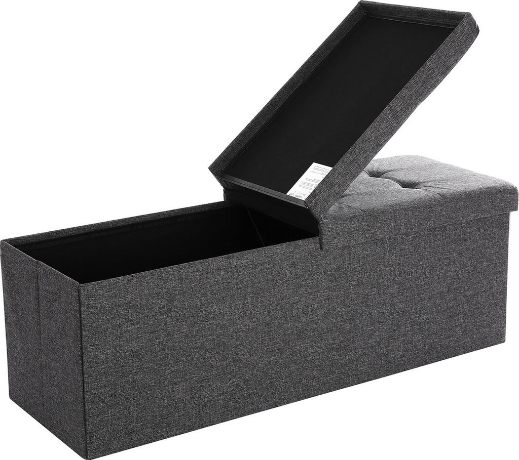 Hocker mit Klappdeckel OTTOMAN 110x38 cm, dunkelgrau