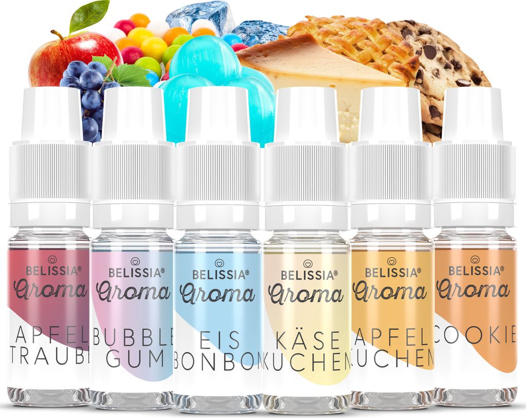 Belissia Lebensmittelaroma Set Süße Leckerein - 6x10ml Produktbild 