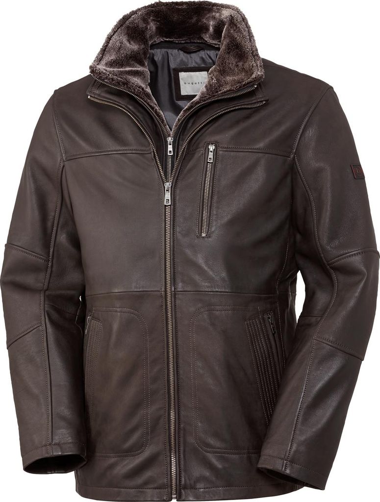 Bugatti Herren Lederjacke aus Lammnappa mit herausnehmbarem Insert