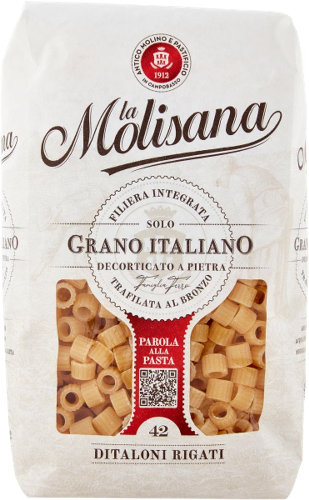 Pâtes Ditaloni Rigati, numéro 42, 500 g, La Molisana Image du produit 