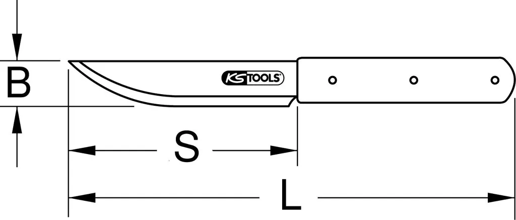 KS Tools TITANplus 250mm: Coltello Universale Titanio Antimagnetico