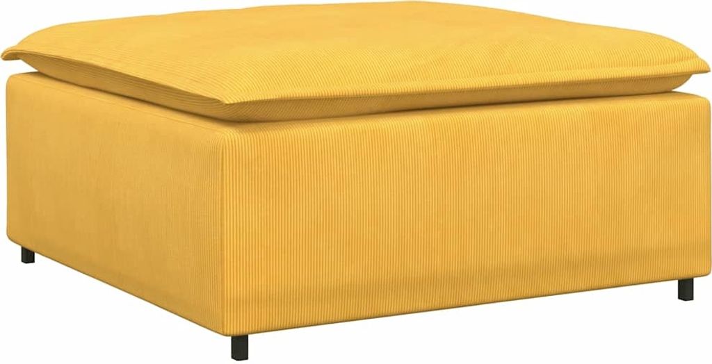 Modulares Sofa Fußhocker-Modul Hellgelb 100x100x48 cm
