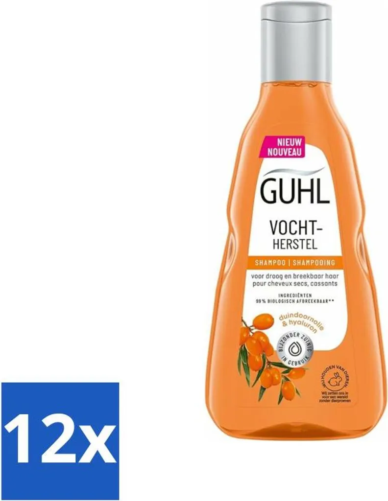 Stock 12x Guhl Shampoo Ripristino Idratazione 250ml - Massima Resa