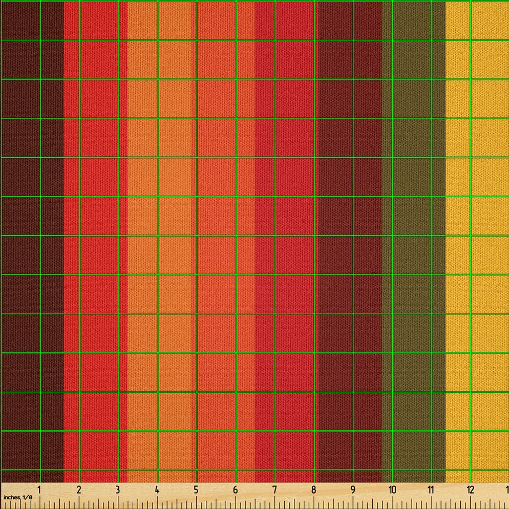 ABAKUHAUS Abstrakt Microfaser Stoff als Meterware , Vertikale gestreifte Farbbänder vibrierende Töne geometrische gerade Linien Artful Design, 1 ...