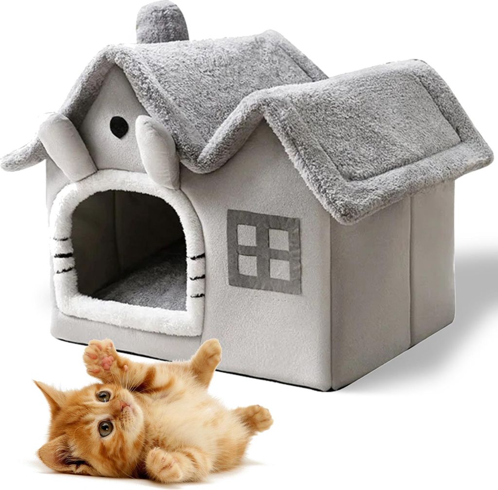 Haustierhaus Hundebett Katzenzwinger Plüschbettwäsche Zwinger