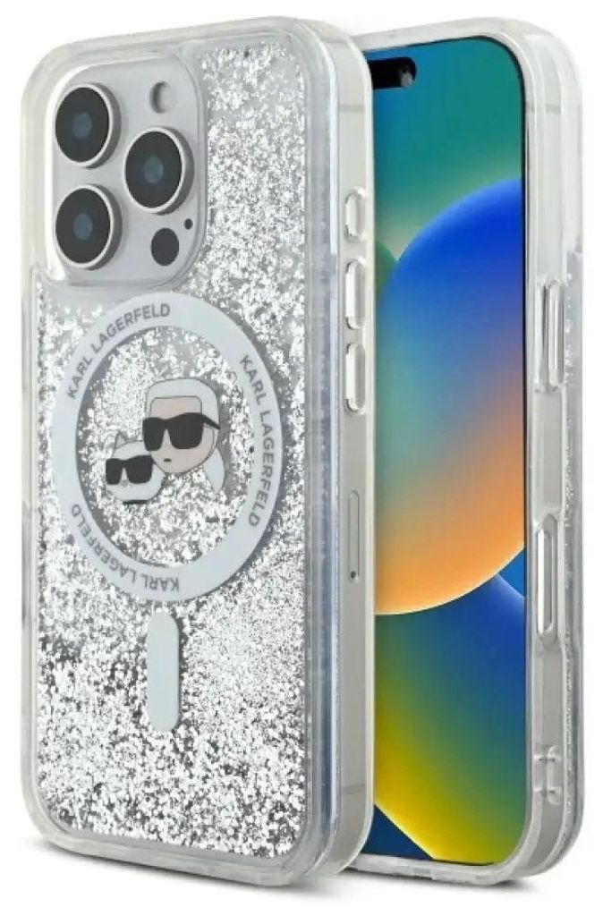 Karl Lagerfeld Liquid Glitter Karl & Choupette Head MagSafe Produktbild 