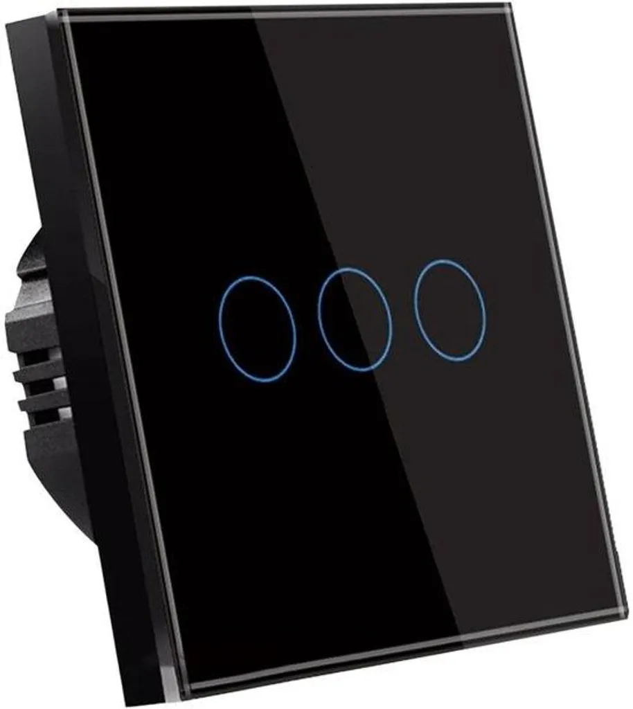 Bouton tactile noir en verre trempé : fini les interrupteurs vieillissants