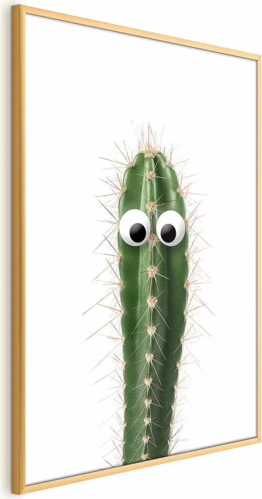 Poster Cactus Vivente 40x60 cm con Cornice Dorata | Arredo Casa Chic