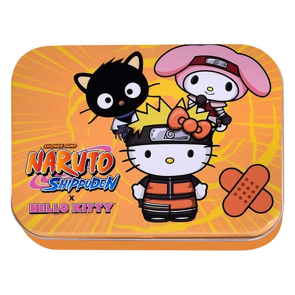 Naruto Kinderpflaster Lizensiertes Produkt - Metall-Box - 24 Pflaster - Schönes Design Pflaster Aufbewahrungsbox für Kinder - 1 Box