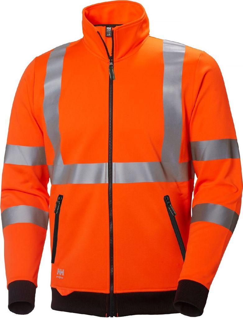 Helly Hansen HiVis Sweatjacke ADDVIS ZIP SWEATERSHIRT 79112, Farbe:orange, Größe:XS
