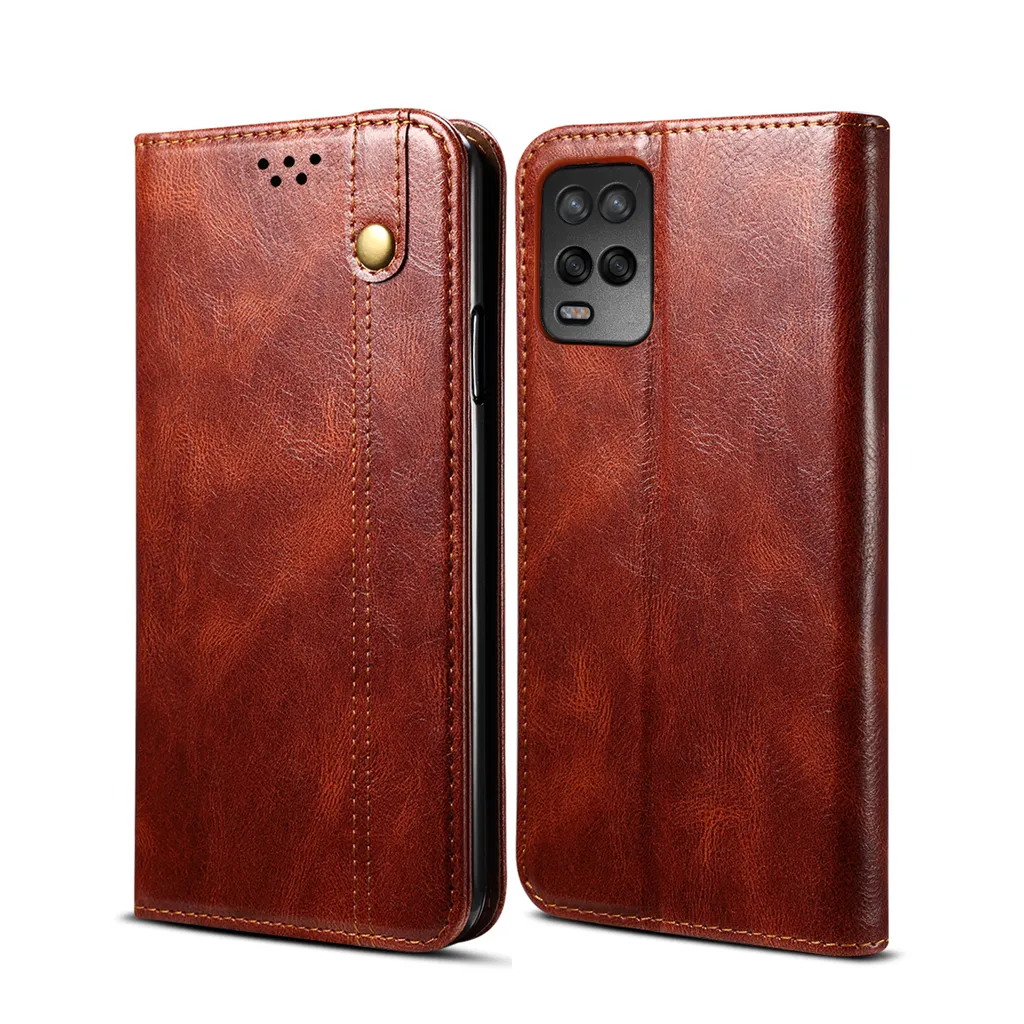 Custodia per OPPO A54 4G: Cover Libro Rossa Sicura e Facile da Usare