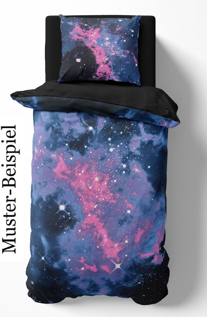Weltall Bettwäsche 135x200 cm Weltraum Galaxy Sterne Produktbild 5