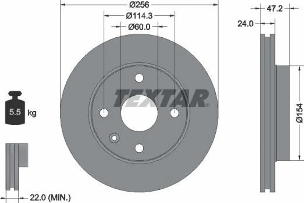 Disque de frein anti-vibration pour Daewoo Rezzo et Chevrolet Epica