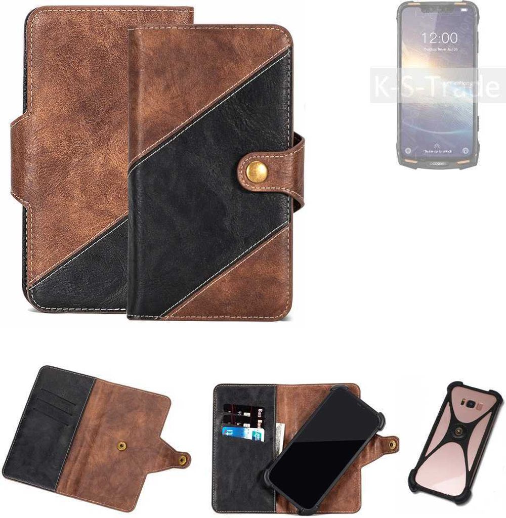 K-S-Trade Handyhülle Schutzhülle Bookstyle Case kompatibel mit Doogee S90 Pro Klapphülle Cover Hülle Schutztasche 1x