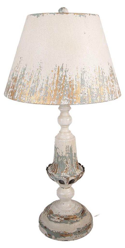 Clayre & Eef Tischlampe Ø 36x70 cm Beige Metall