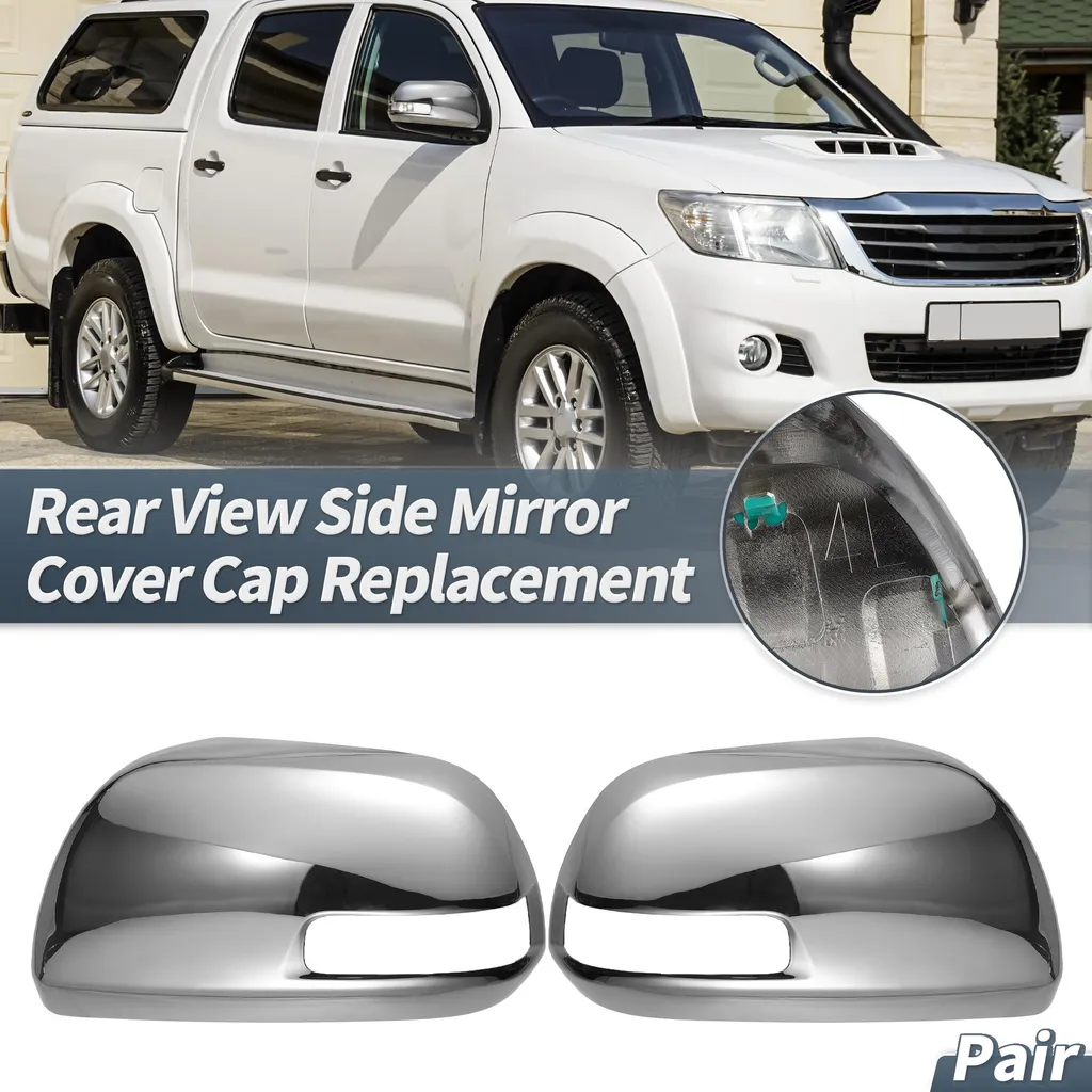 Protection Rétroviseur Chrome pour Hilux Vigo 2012-2014 - ABS Renforcé de Luxe