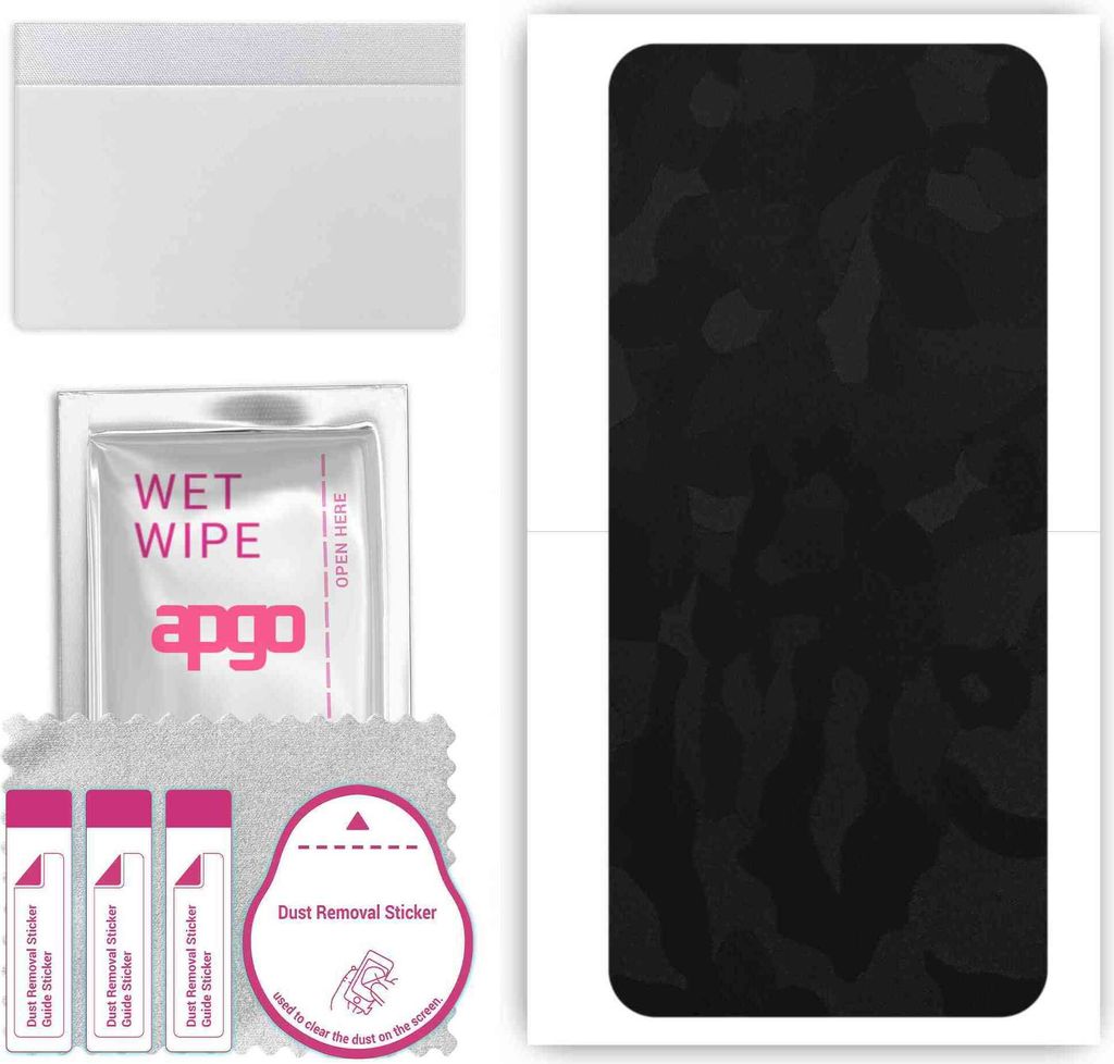 apgo Rückseite Schutzfolie, Skin, kompatibel mit Umidigi F3, Hinten Displayschutzfolie aus Vinylfolie, kratzfest, einfache Montage - Schwarzes Tar...