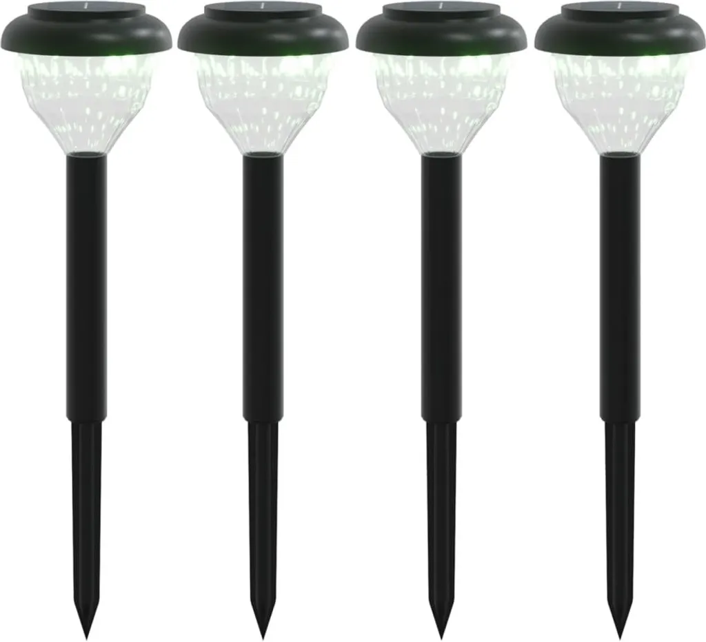 Éclairage solaire extérieur étanche IP44, 4 balises Blanc chaud et RGB