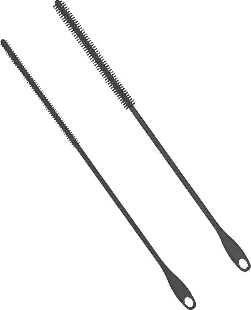 2 Stück Silikonstrohhalmbürsten - 6mm+8mm Extra Lange Strohhalmbürste - Hängende Strohhalmbürste - Biegsame Ritzenbürste - Rohrreiniger für ...