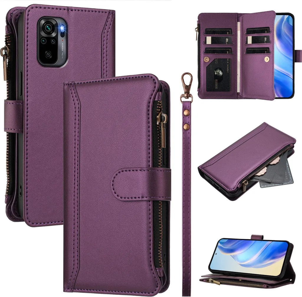 RonRun Cover Con Portafoglio Per Xiaomi Redmi 12 4G / POCO M6 Pro – Farfalla 3D Viola Chiaro, Magnetica Con Stand - 2
