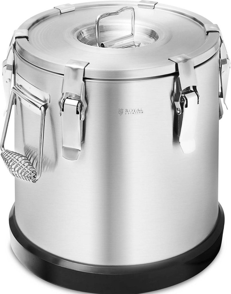 Expondo Royal Catering Thermobehälter Edelstahl - 15 L - - Gummiboden