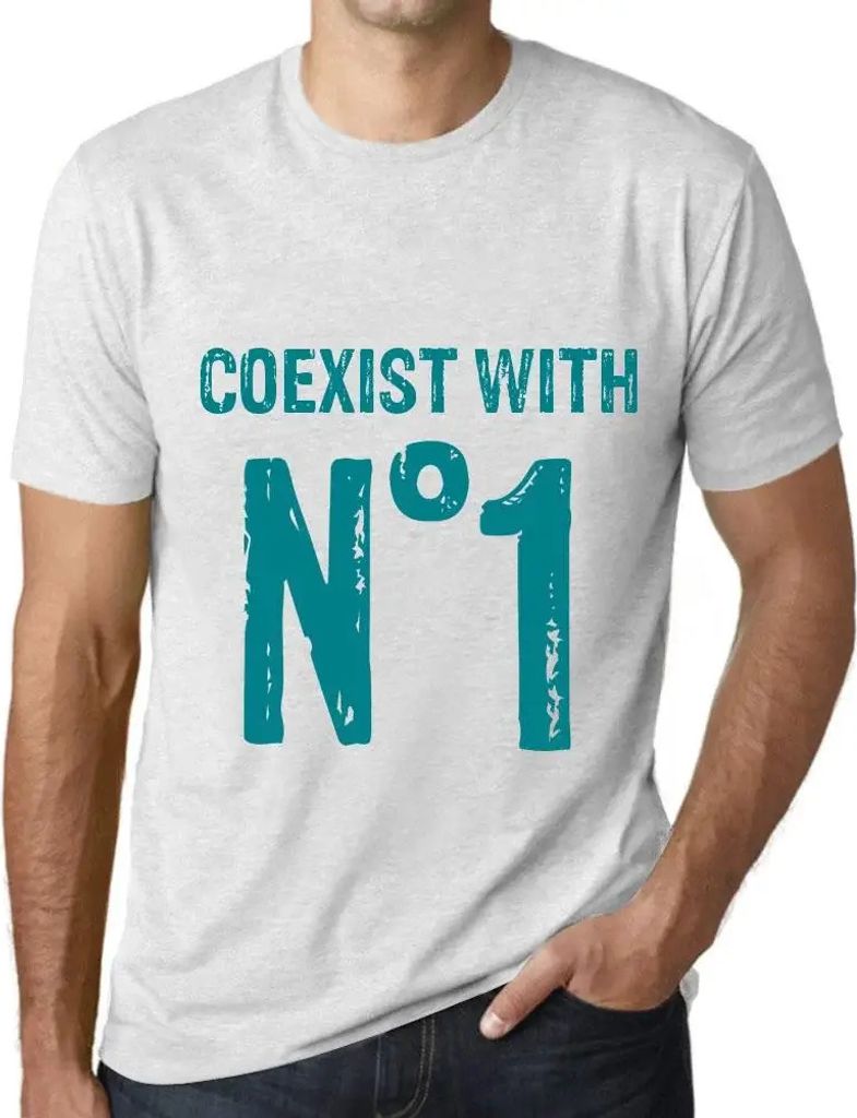 Herren Grafik T-Shirt Koexistenz mit Nr 1 – Coexist With No 1 – Öko-Verantwortlich Vintage Jahrgang Kurzarm Lustige Druck Geburtstag Geschenk ...