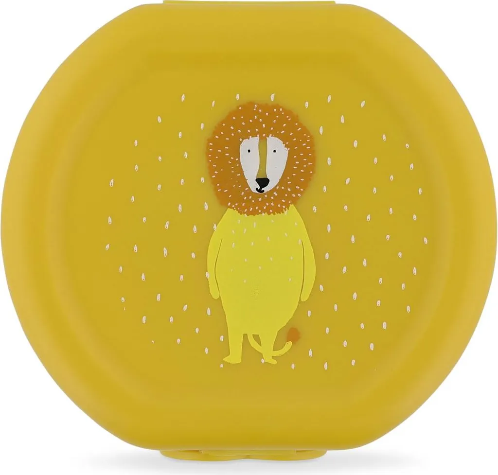 Set di scatole per la merenda Trixie con clip - Mr Lion - Scatola per il pranzo gialla per bambini - Senza BPA