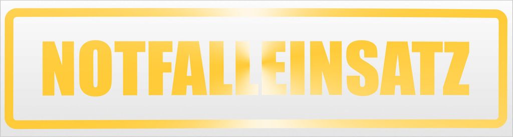 Kiwistar Notfalleinsatz Magnetschild Schild magnetisch - 60cm Gelb - reflektierend - Magnetfolie für Auto PKW Kfz