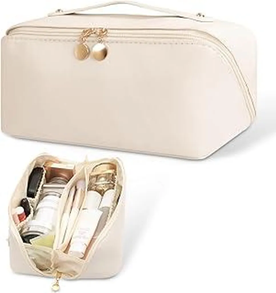 CNMTCCO Borsa Cosmetici Professionale in Finto Cuoio - Beauty Case Viaggio