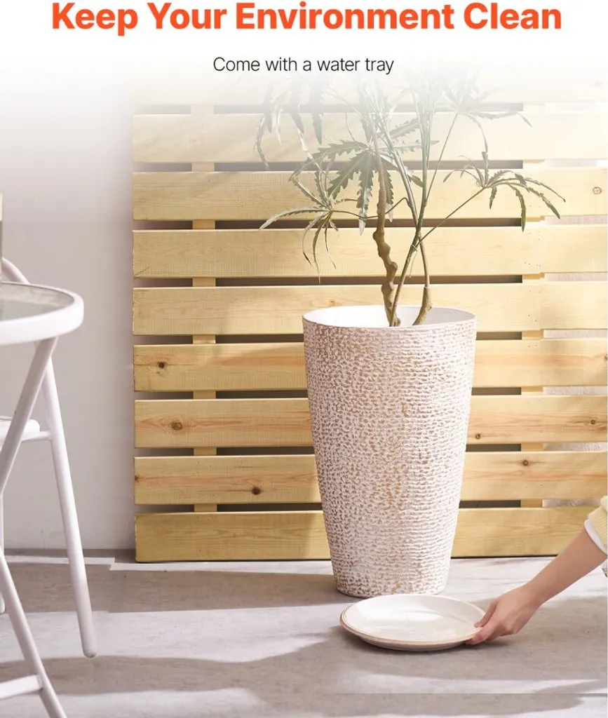 Pots de Fleurs 30x53cm avec Soucoupe - Solution Durable pour votre Balcon