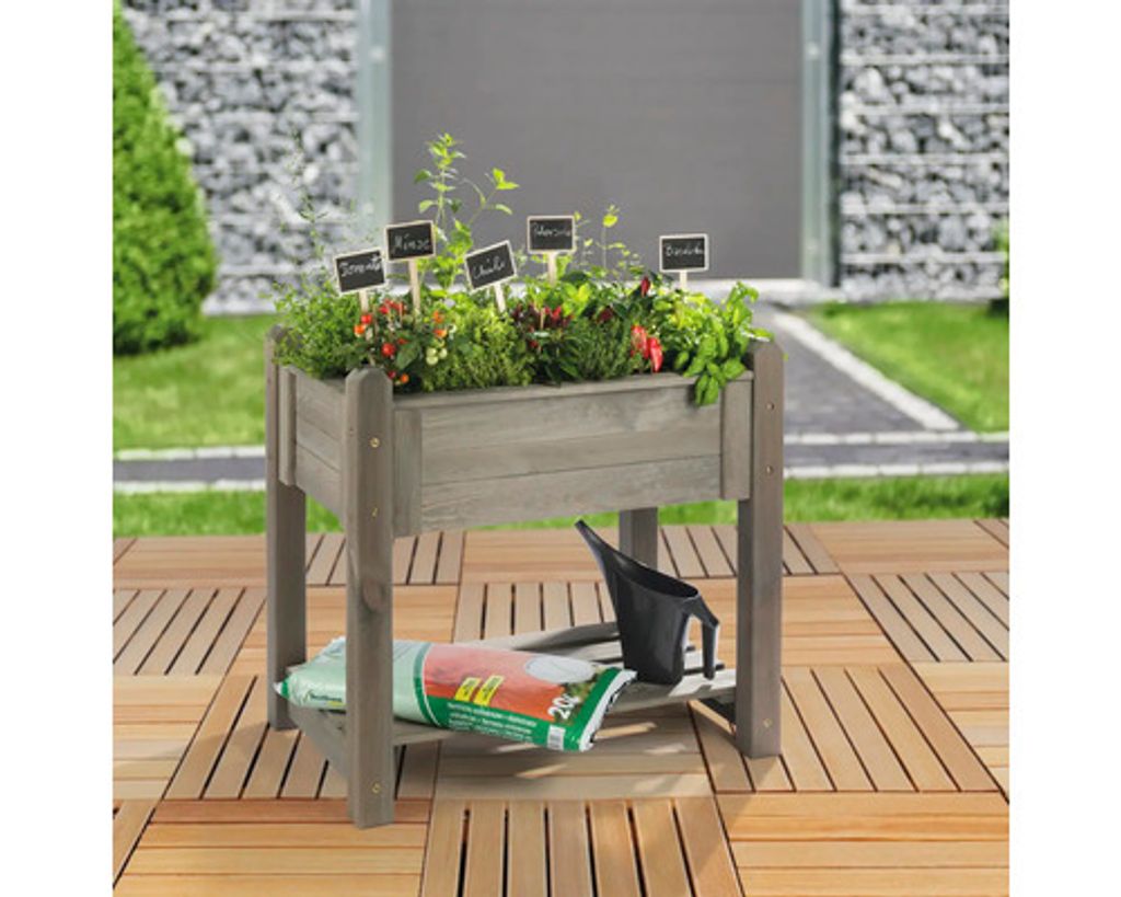 Hochbeet auf Stelzen Basic 90 x 60 x 85 cm vintage-grau