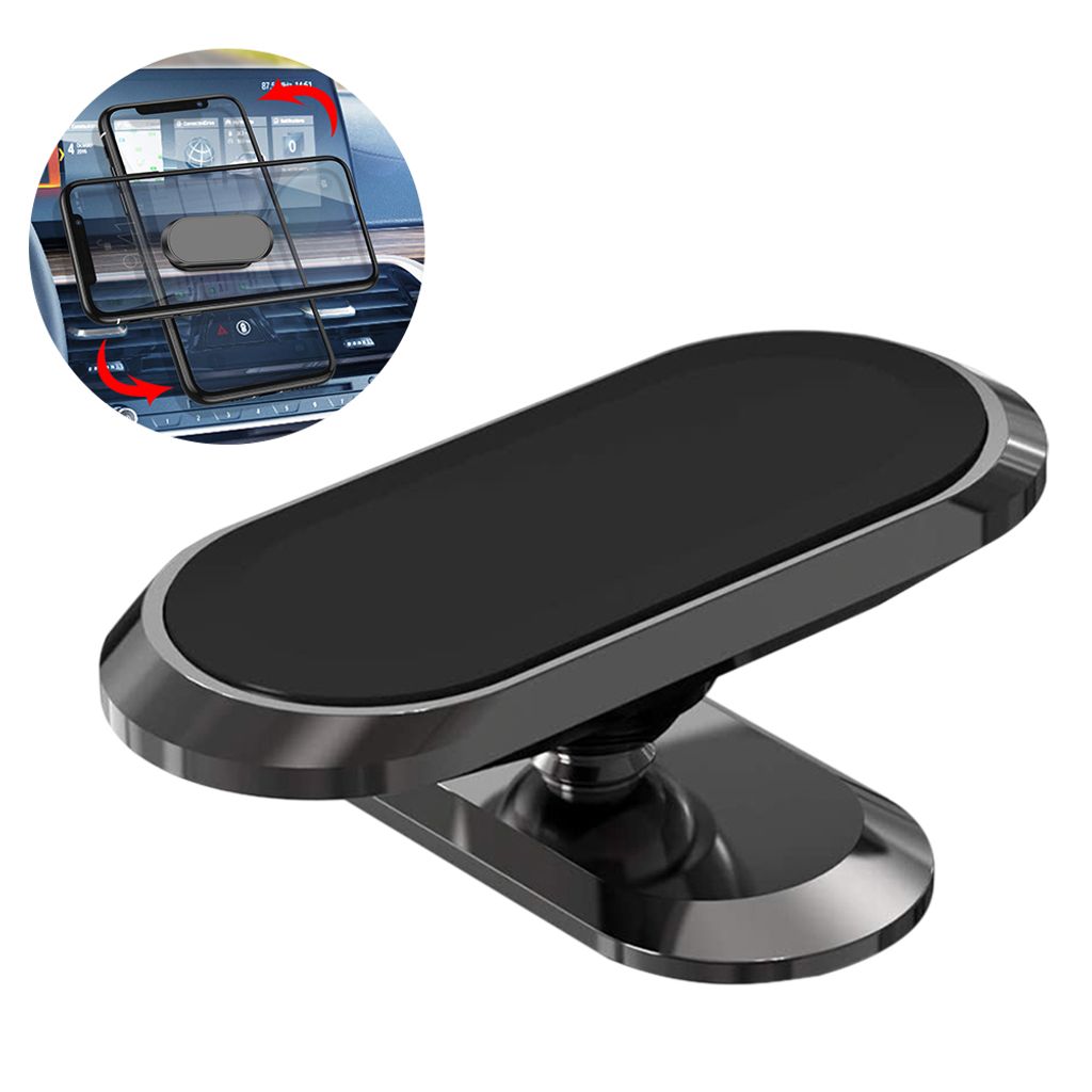 Magnetische Universal Auto KFZ Smartphone Halterung - 360 Grad drehbar, für  Lüftungsschlitz - schwarz