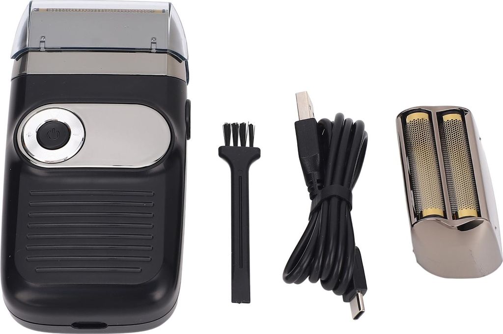 Elektrischer Folienrasierer, wiederaufladbar, für Glatzen, Bart und Schnurrbart, LCD-Display, für Männer