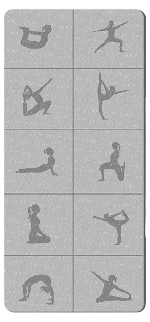 Faltbare Yogamatte, extra dick, rutschfest, ideal für Reisen, Fitness, Pilates und andere Übungen.